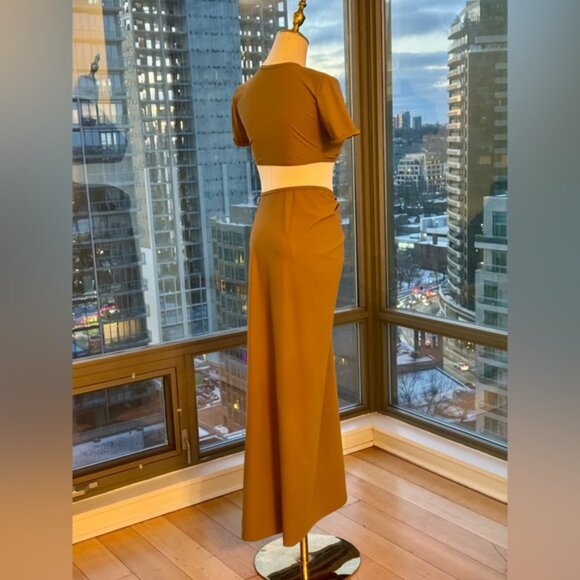 🆕 CHRISTOPHER ESBER 🧿 NWOT Orbit Embellished Crop Top & Maxi Skirt Set, Sz US4 - Picture 8 of 16